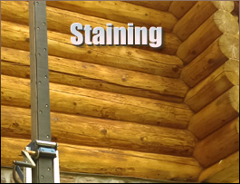  Shelby County, Kentucky Log Home Staining